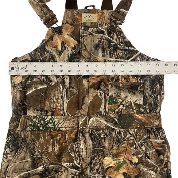 Blue Mountain Heavy-Duty Kids' Realtree Camo Insulated Warm Bib Overalls Large - Picture 11 of 12